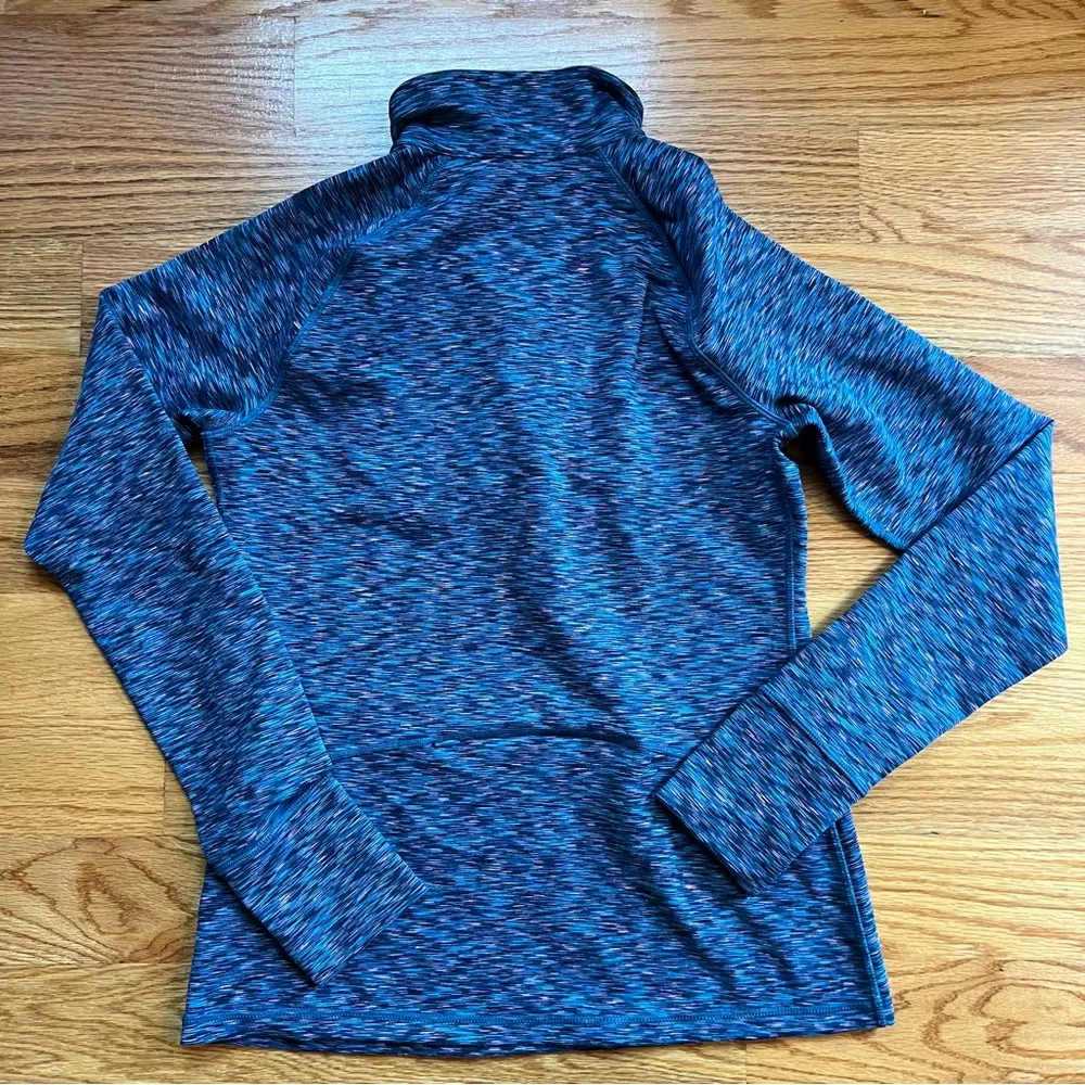 GapFit heathered teal quarter zip long sleeve top size small - Image 2