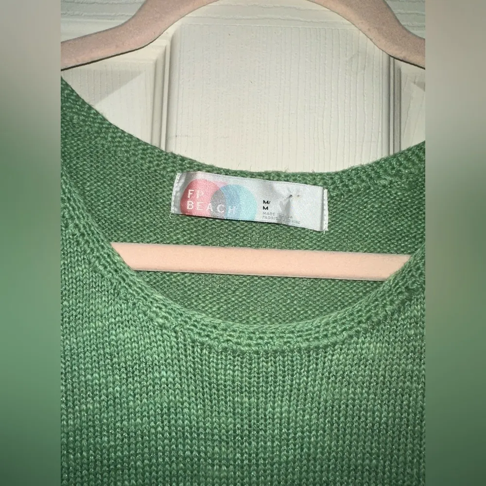 New Free People Beach Nina Sweater Mini Dress In Cool Moss - Image 3