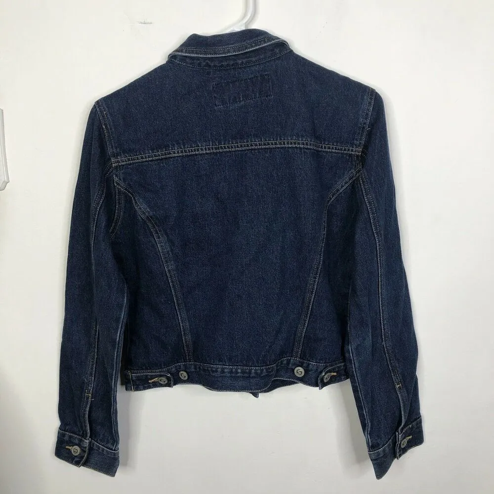 Stephen Hardy Squeeze Size M Medium Women's Denim Jean Jacket Button Front Blue - Image 5