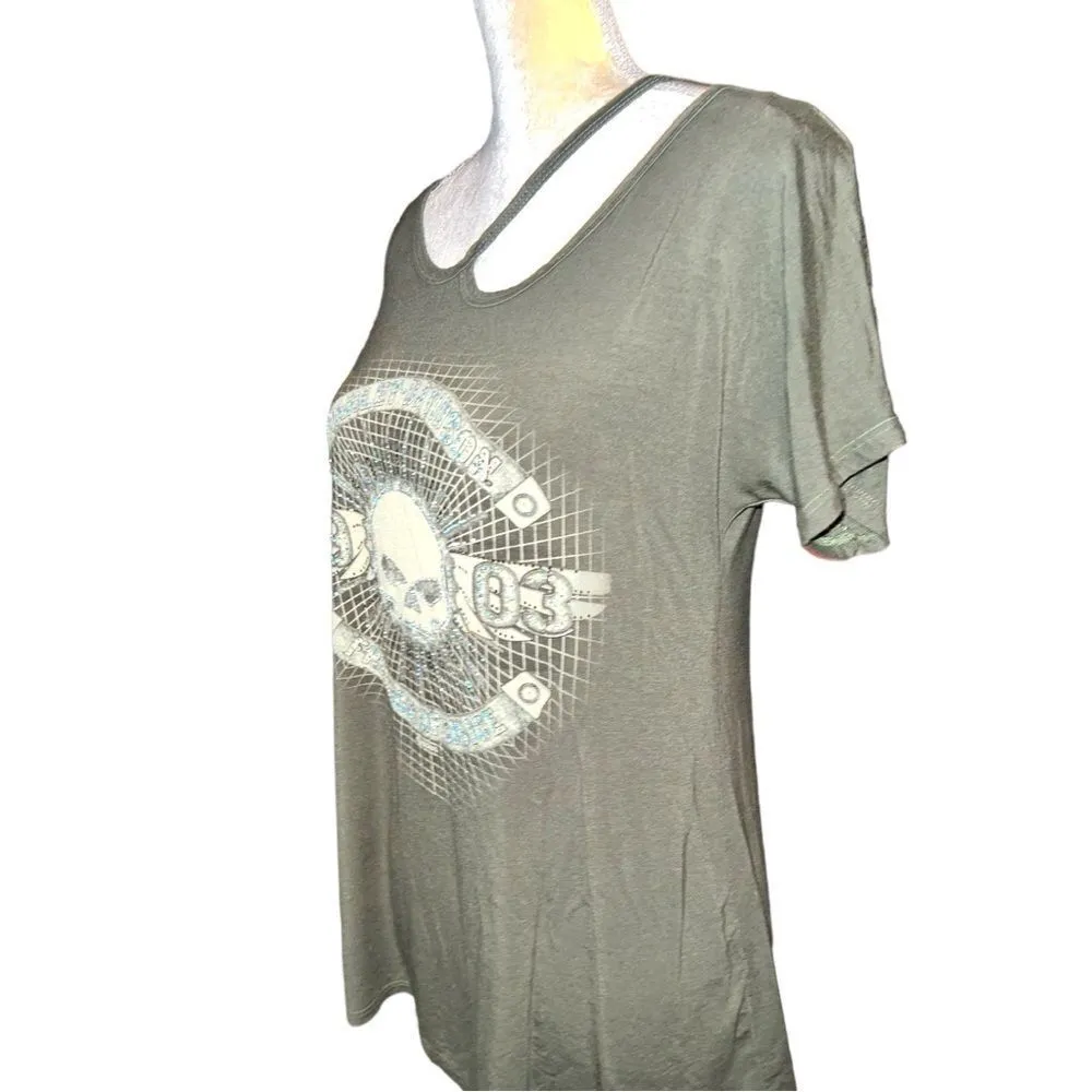 Harley Davidson olive green super nice top!  New - Image 4