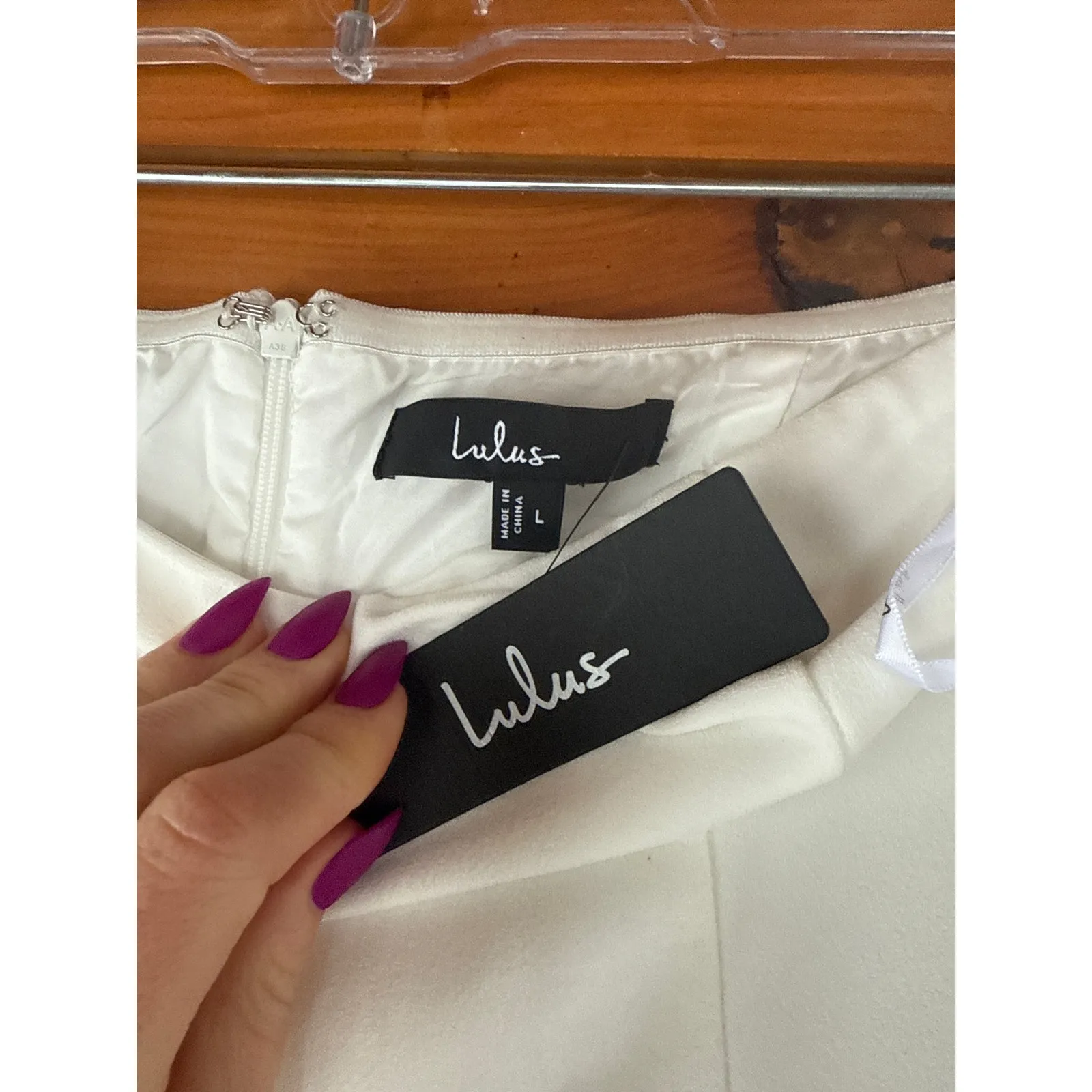 NWT Lulus Compelling Style White Strapless Mini Dress Tube Party Cocktail Size L - Image 5