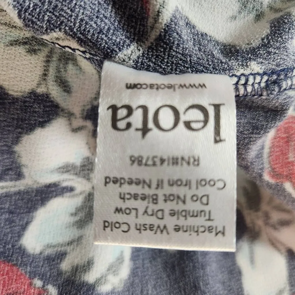 Leota Navy Red Floral Dress NWT 3X Navy Faux Wrap Dress Wedding Guest - Image 10