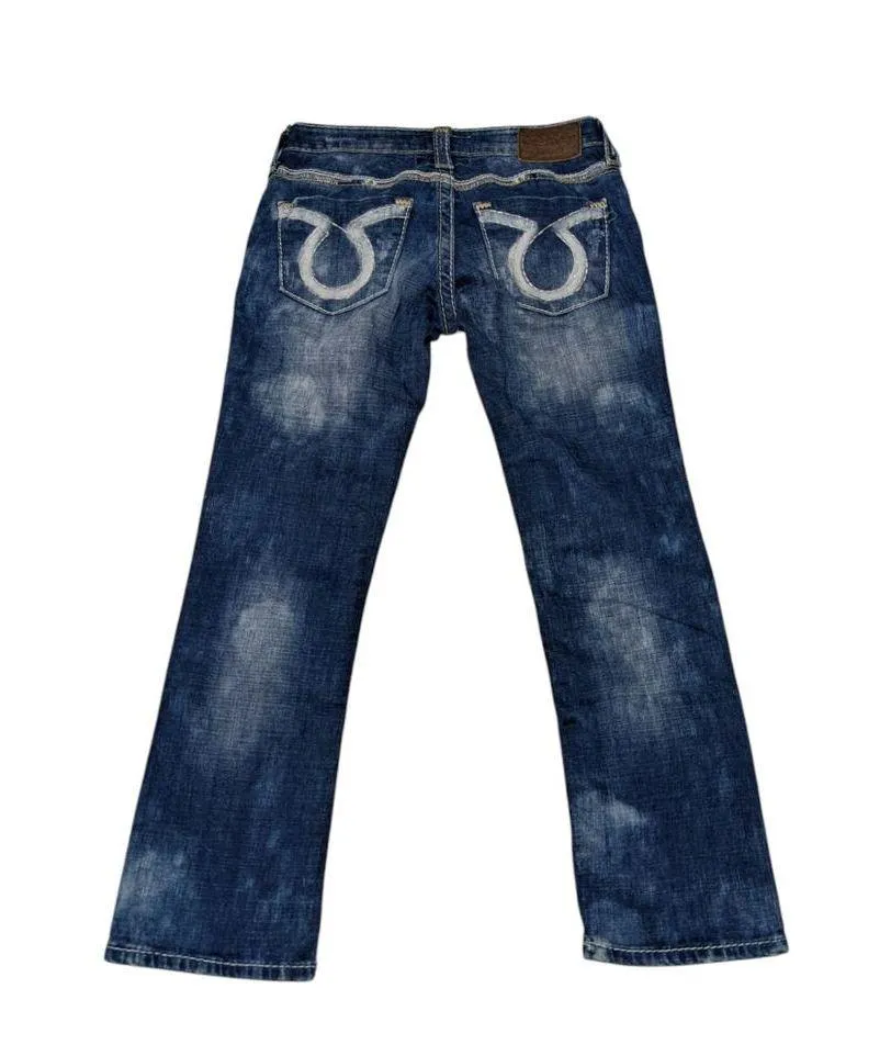 Big Star Vintage Liv Stretch Cropped Jeans Bleached Distressed Womens 26 Denim - Image 4