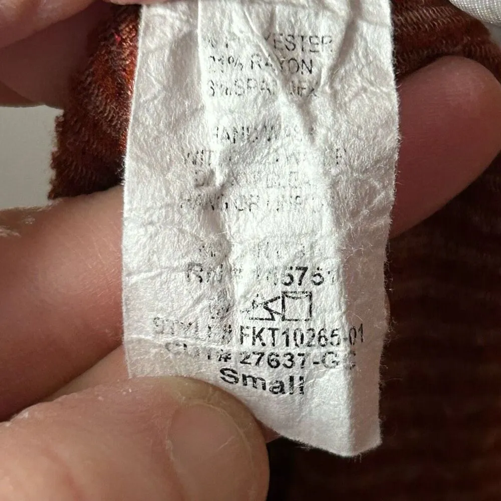 Fantastic‎ Fawn textured oversized rust drop shoulder top size S - Image 6