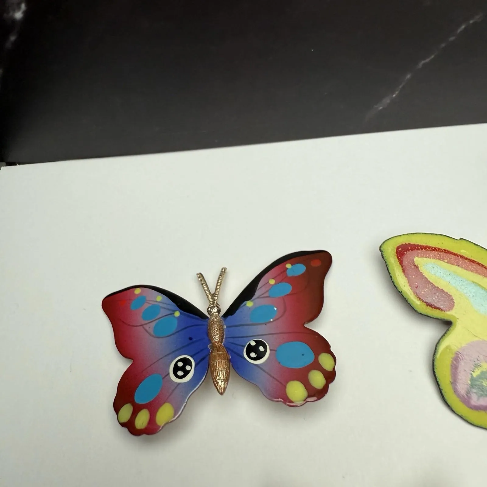 Colorful Butterfly Insect Brooch Pin Lot Of 3 Multicolor - Image 12