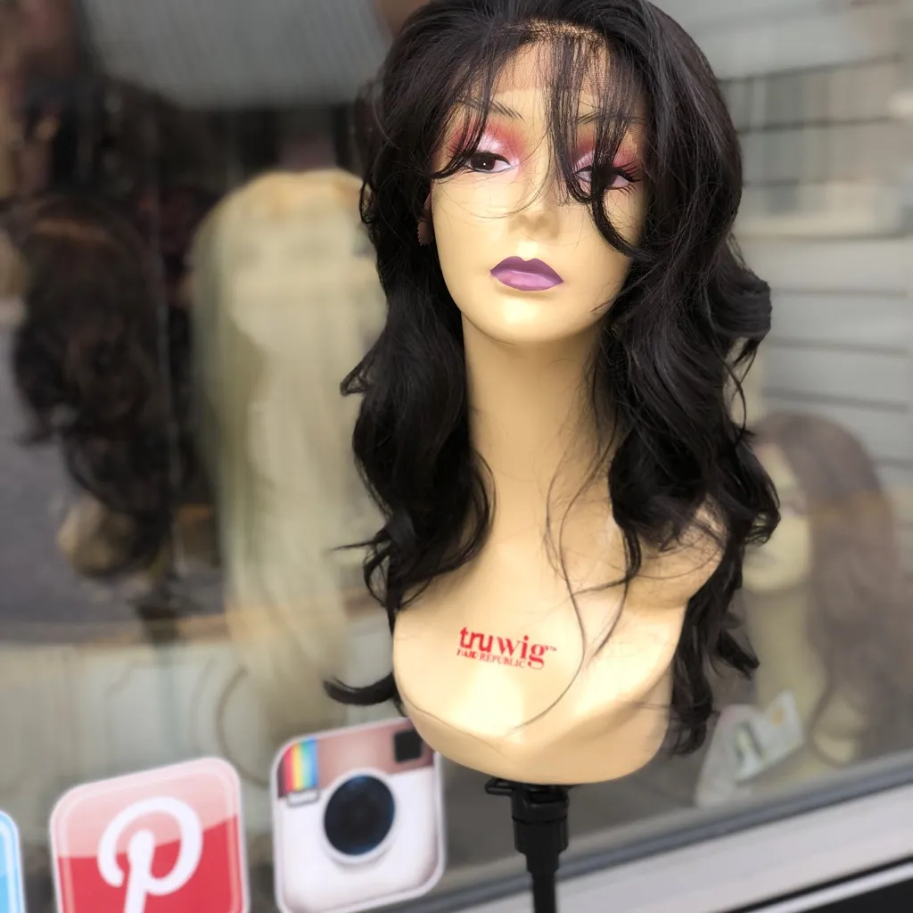 Black affordable Lacefront Wig Curly 3 In Freepart - Image 4