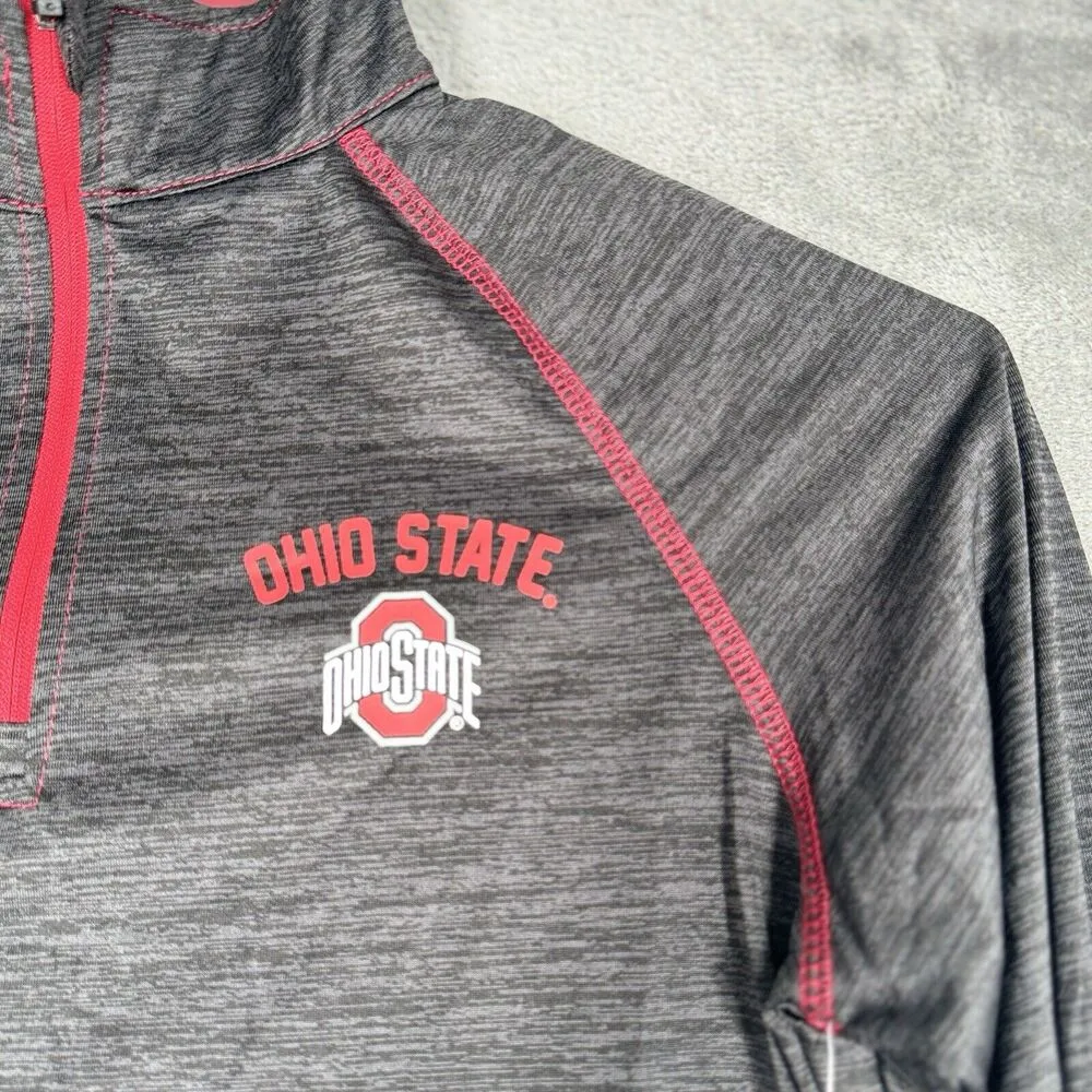 Colosseum Jacket Womens Medium Gray Red Ohio State College Football Sportswear - Image 6