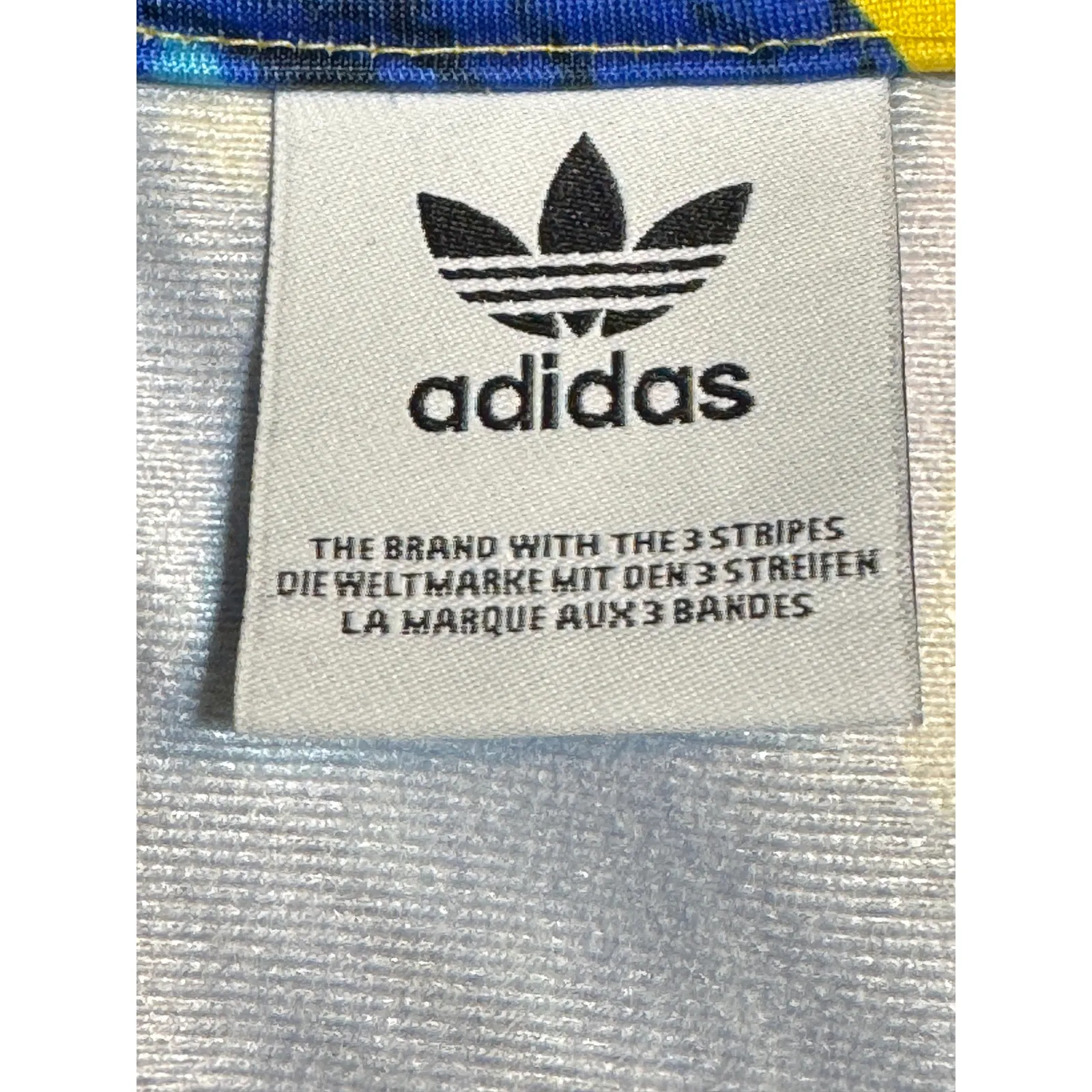 Adidas x Farm Rio XS Brazil Leaf Floral Track Jacket Blue Yellow Full Zip - Image 6