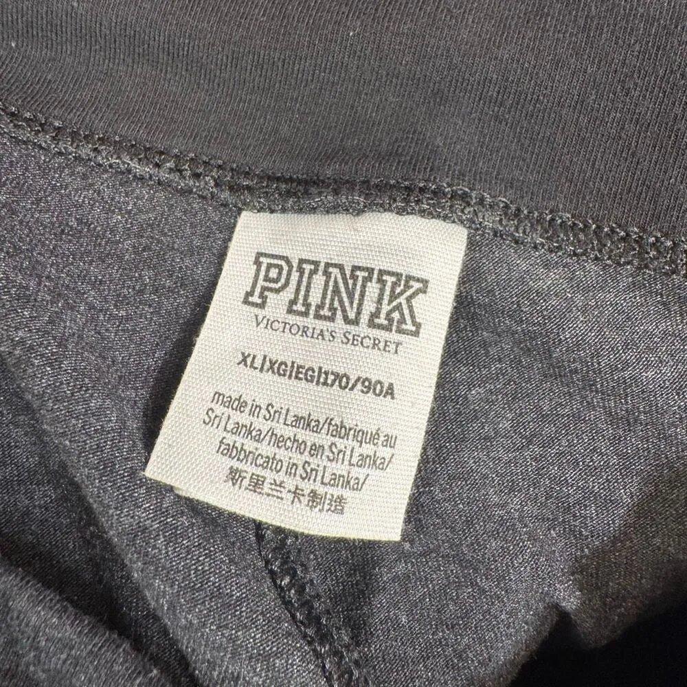 PINK Victorias Secret Purple Gray Floral Lounge Sweater Leggings Set XL - Image 5