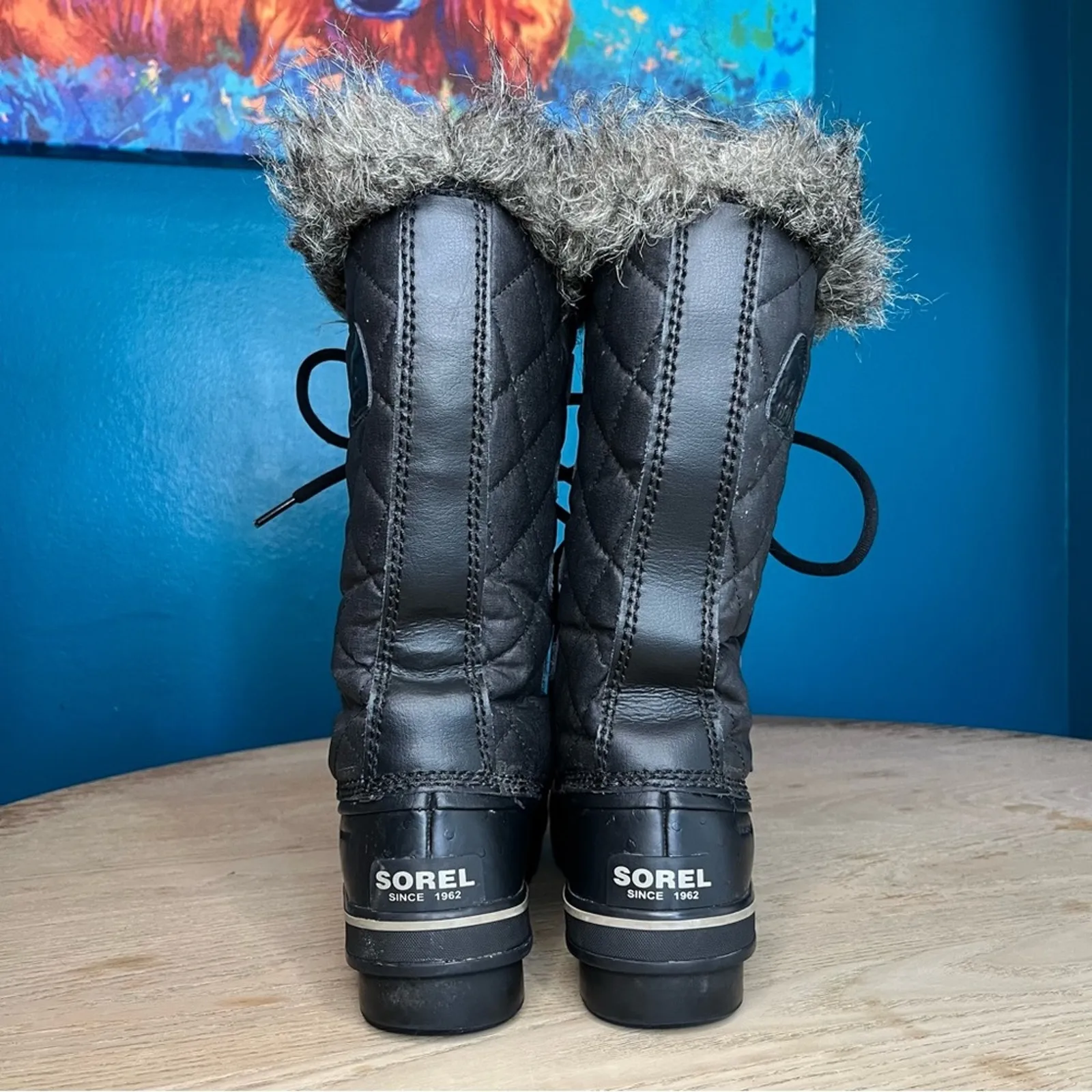 Sorel Tofino II Black Waterproof Quilted Lace Up Snow Boots Womens Size 6.5 - Image 3