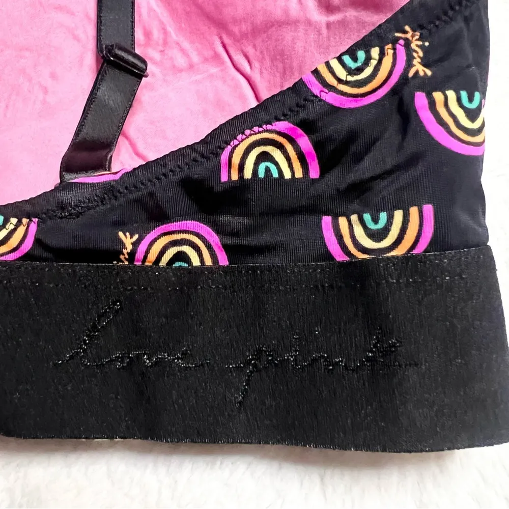 VS PINK Black Rainbow Wear Everywhere Lightly Lined T-Shirt Bra Size 34DD - Image 11