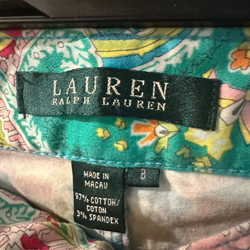 Ralph Lauren Teal and Orange Paisley Pants - Image 3