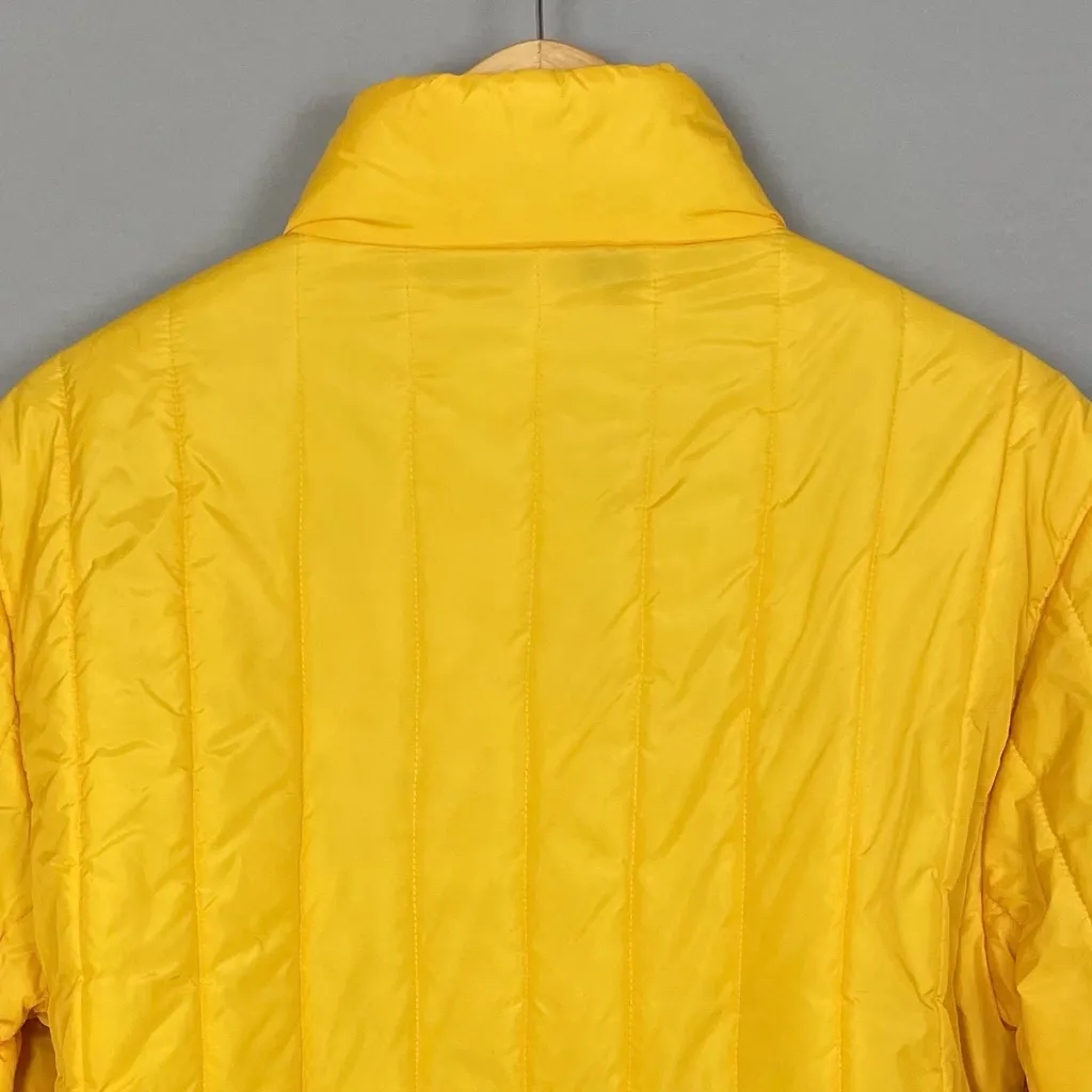 AEROS Kristen Blake Jacket Lightweight Puffer Yellow Women Medium Nylon Coat - Image 11