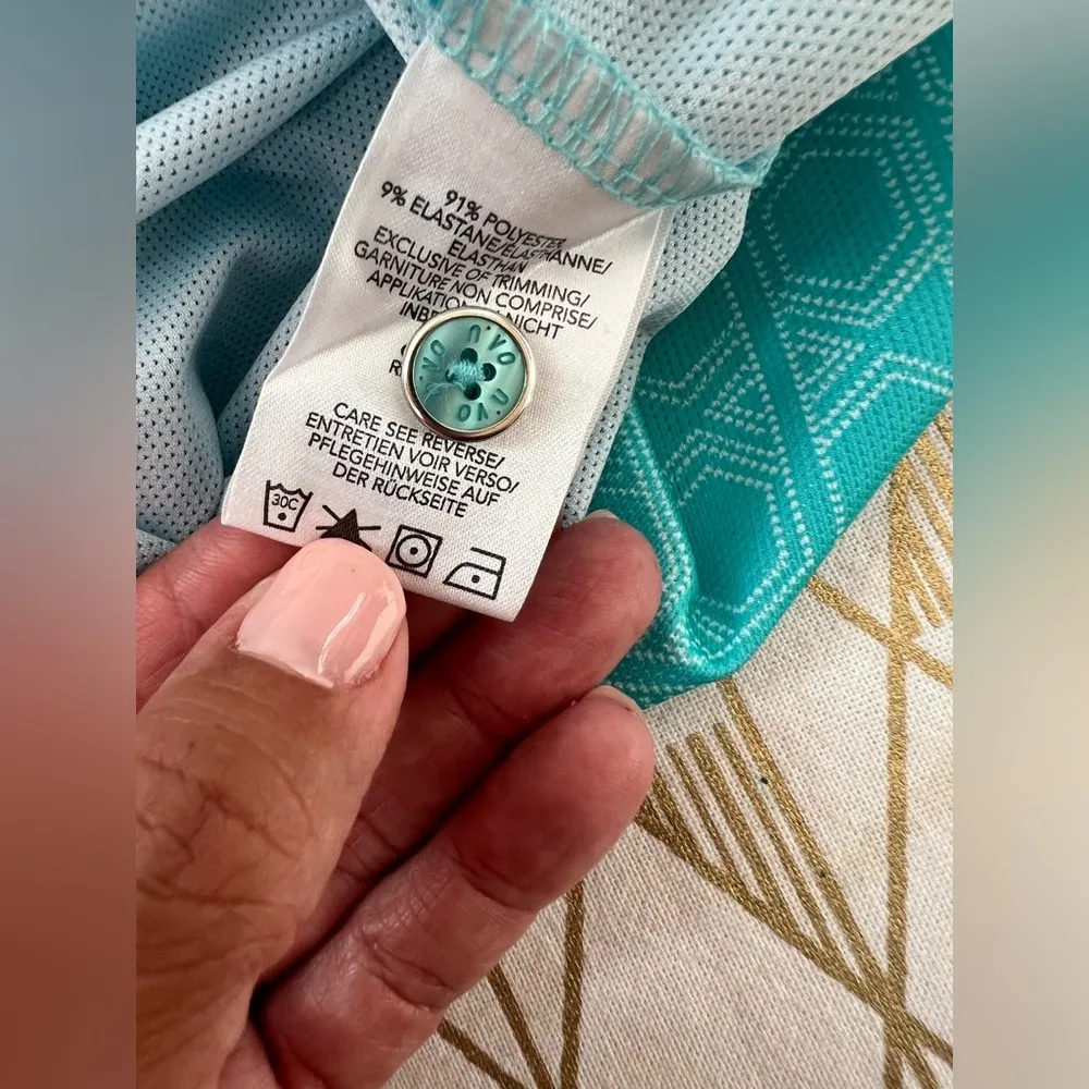 N’VO NWT UPF 30 Golf Tennis Vanessa Sleeveless Polo Tank Top Size XL Blue - Image 8