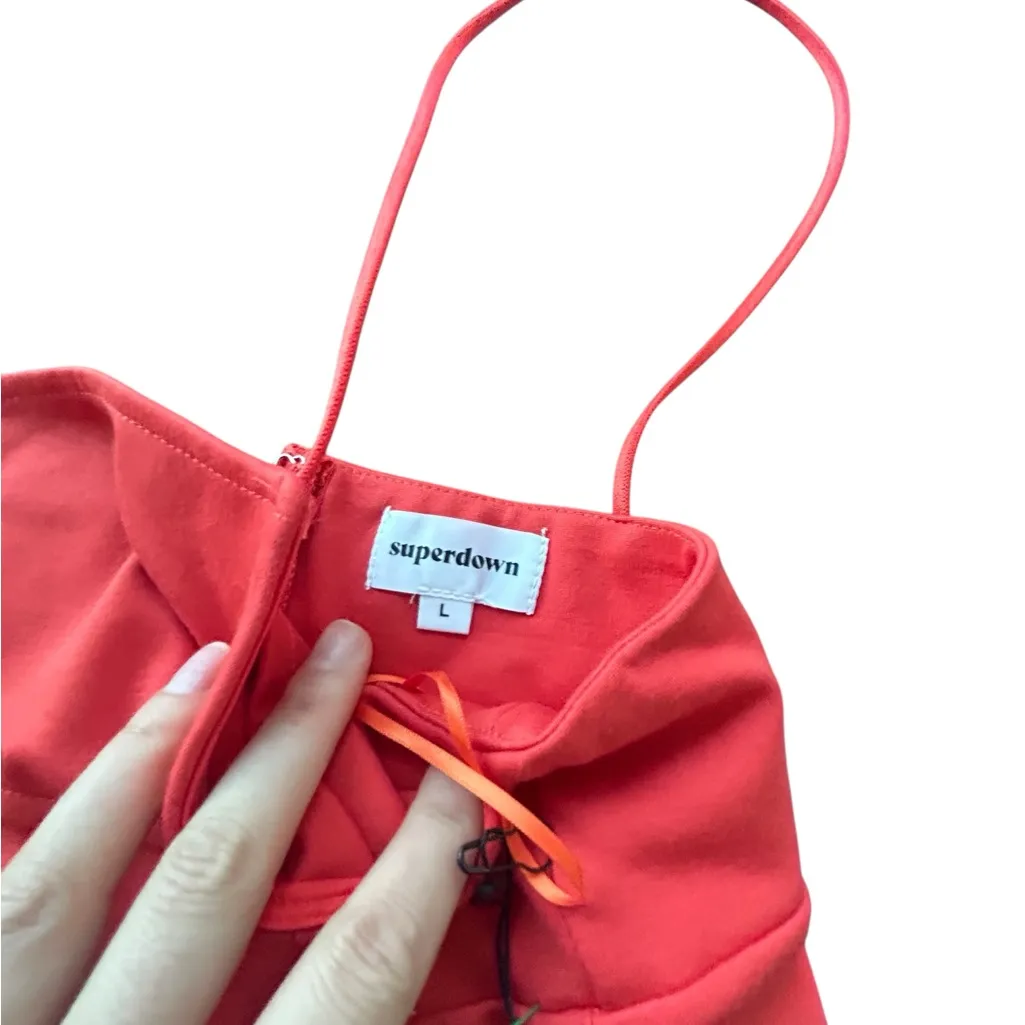 Revolve Super Down Trista Cut Out Dress in Poppy Size Large new with tags - Image 5