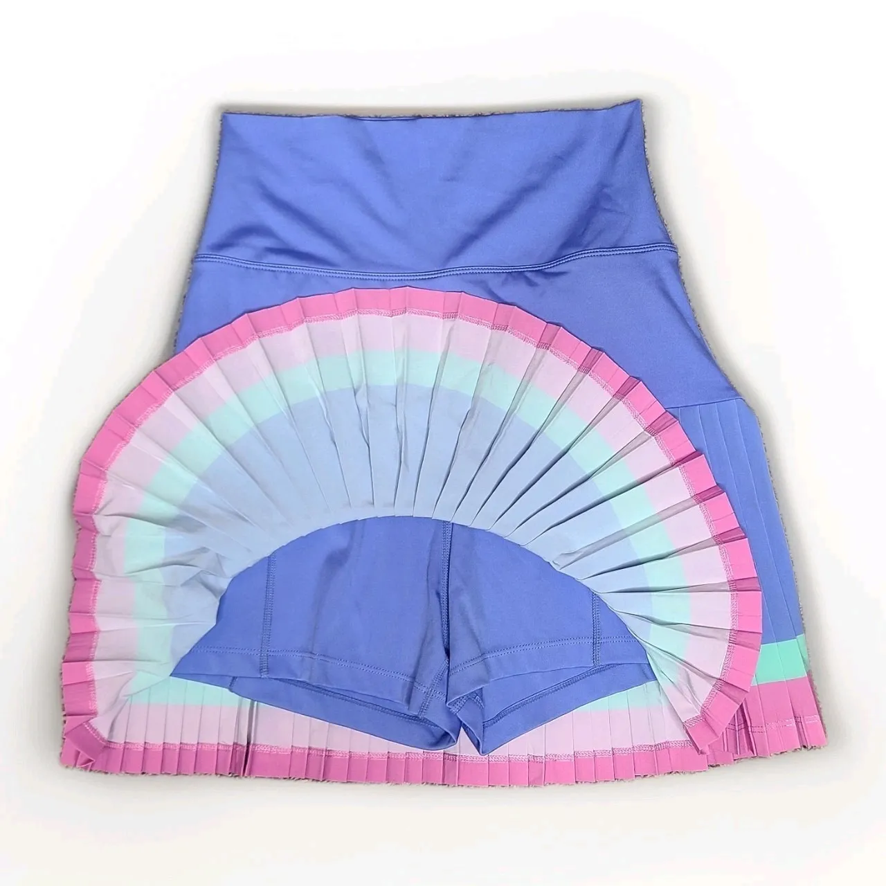 BEACH RIOT Gloria Skirt Skort High Tide Colorblock Purple Pink Green Size Small - Image 2