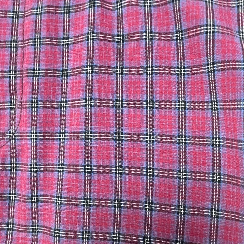 American Eagle Women’s Burgundy Blue Tartan Plaid Y2K School Style Skirt Size 2 - Image 2