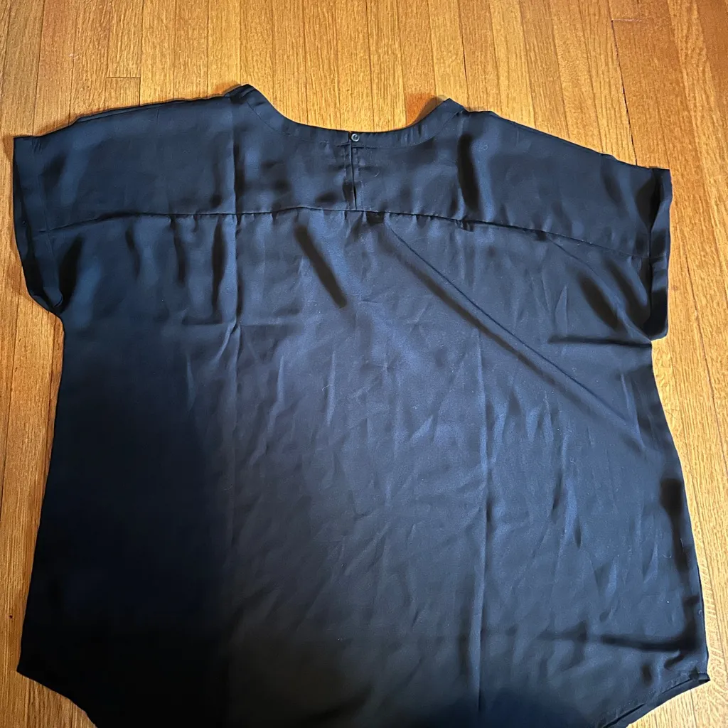 Buffalo David Britton Black Boxy Short-Sleeve Top with Pocket, Size XL - Image 6