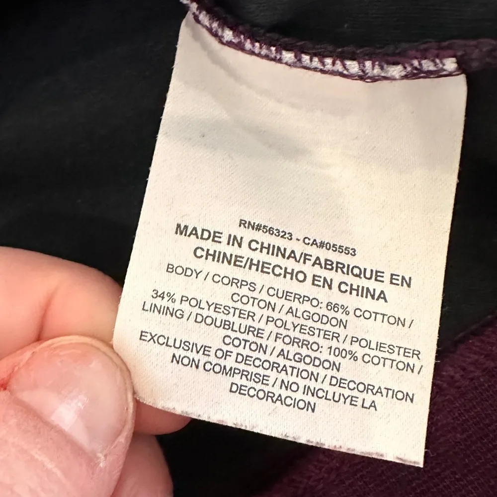 Nike sportswear women’s tech fleece crew zip back purple camo sweatshirt small - Image 11