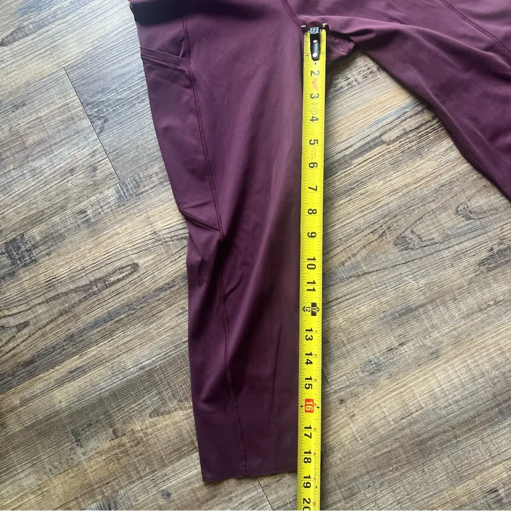 Lululemon Fast Free Crop II *Nulux 19" Dark Adobe Leggings , Size 6 - Image 5