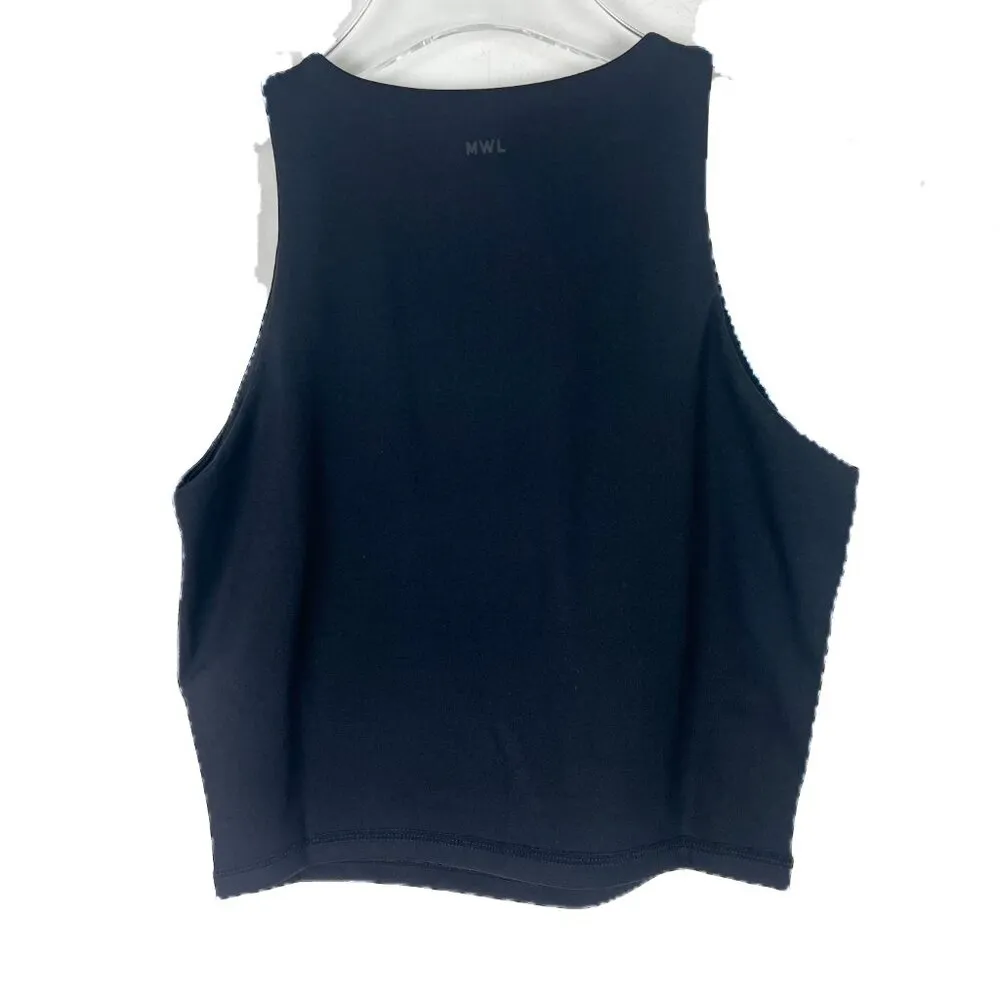 NWT Madewell MWL Sleeveless Crop Top Athletic Tank Black Size Small S NEW - Image 9