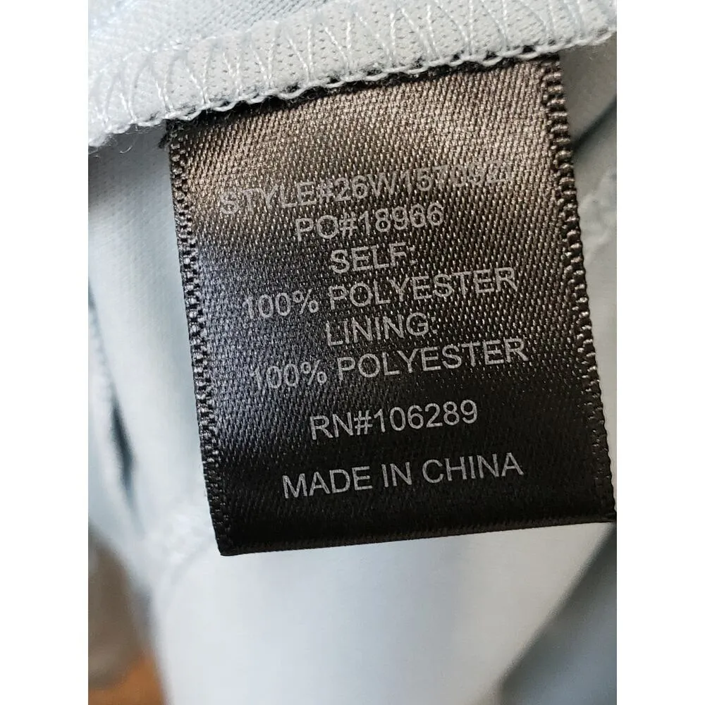 Altar'd State Knee Length Dress Womens L Blue Polyester Ruffle Surplice V Neck - Image 6