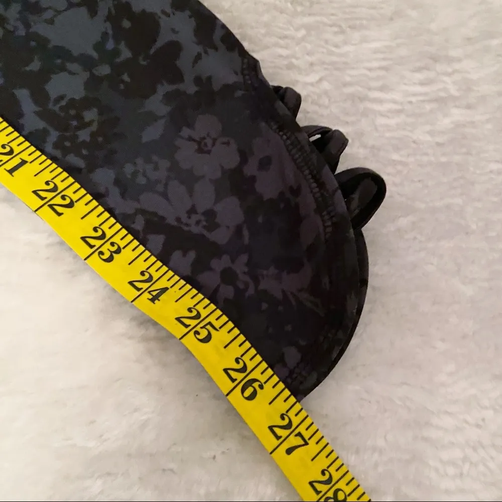 Members Mark Leggings Floral Super Soft lounge GymYoga Womens Medium Black - Image 8