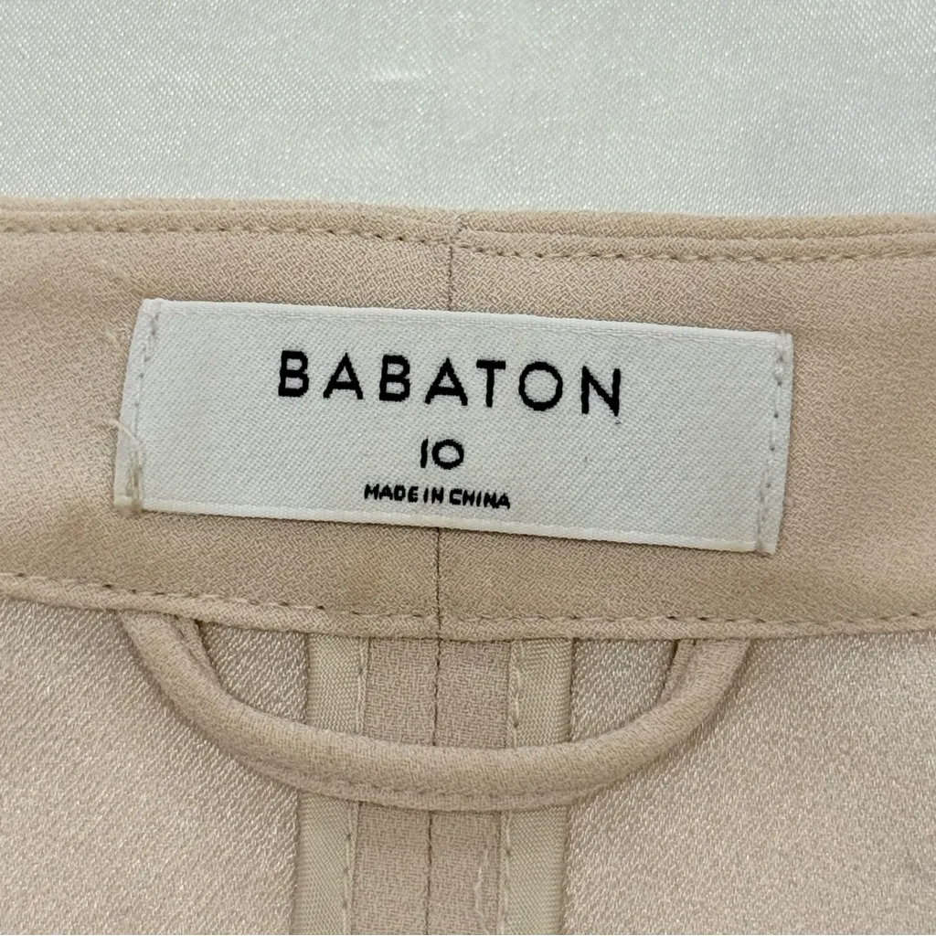 Aritzia Babaton Atelier Cropped Power Blazer Cream Size 10 Classic Chic Preppy - Image 10