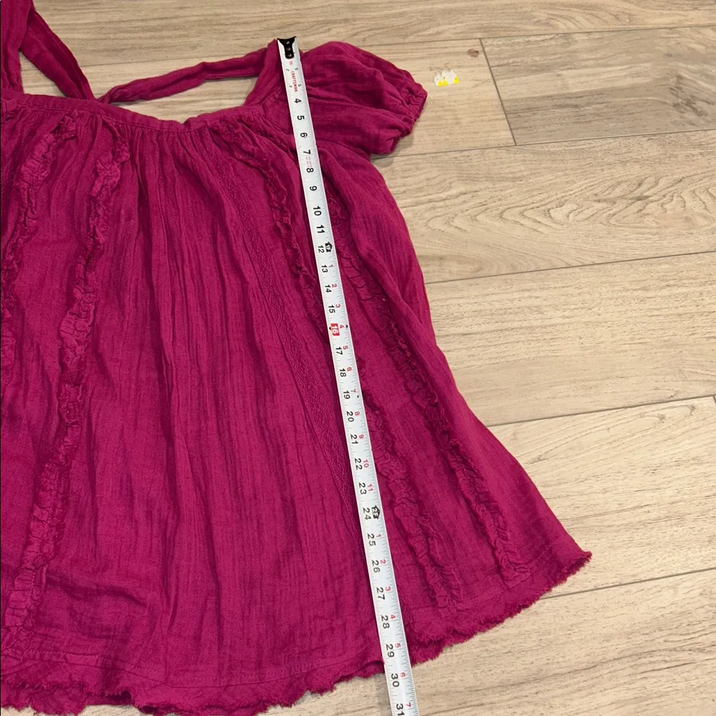 Free People Angele Mini Dress S OB1310143 Dragonfruit Punch Pink SZ Small - Image 10