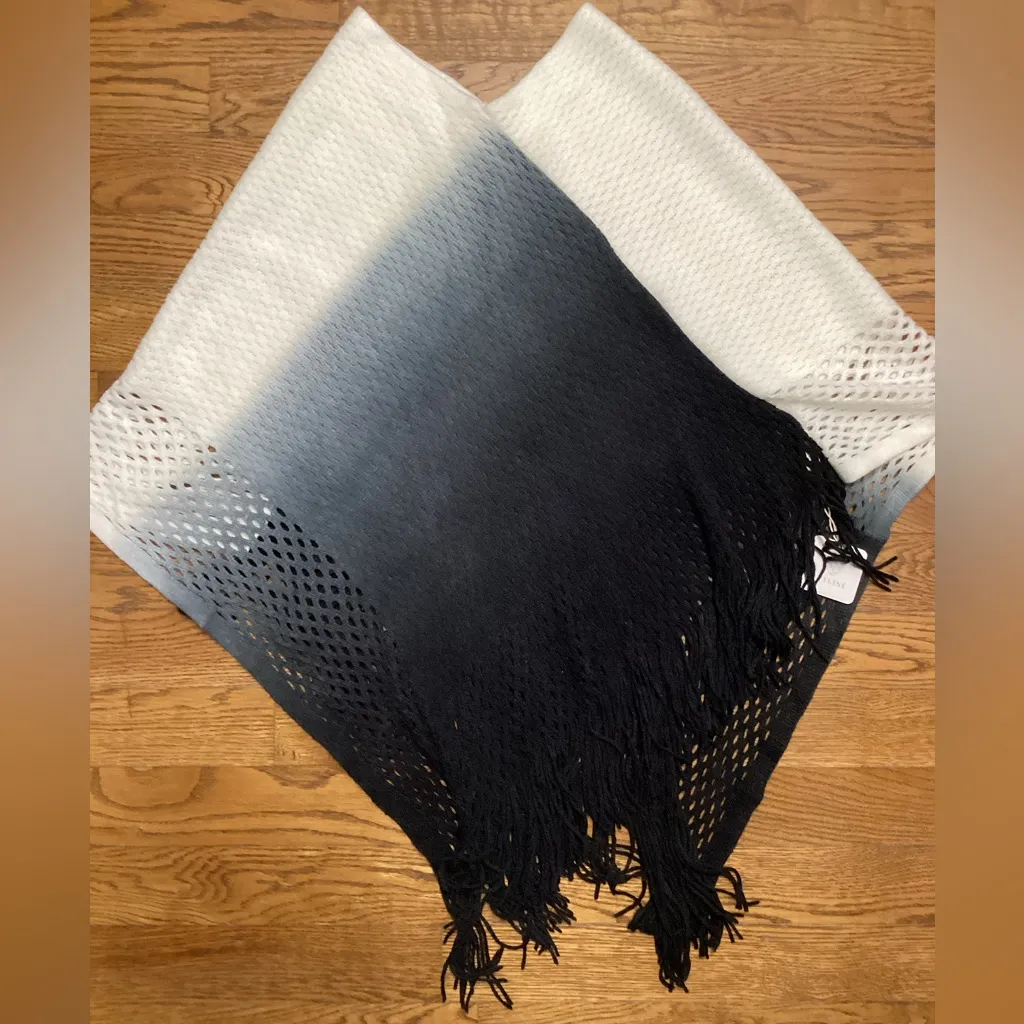 Styline. Knit ombré poncho. OSFM Black Size undefined - Image 11