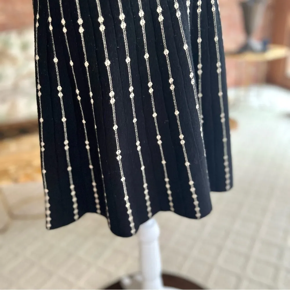 NWT Max Studio Skirt Knit Black A-line Above the Knee High Waist Office Preppy M - Image 9