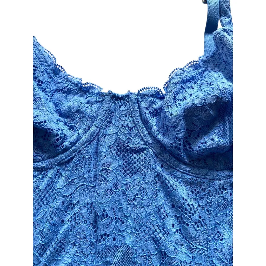 Gilly Hicks Lace Corset Top Blue Size M - Image 6