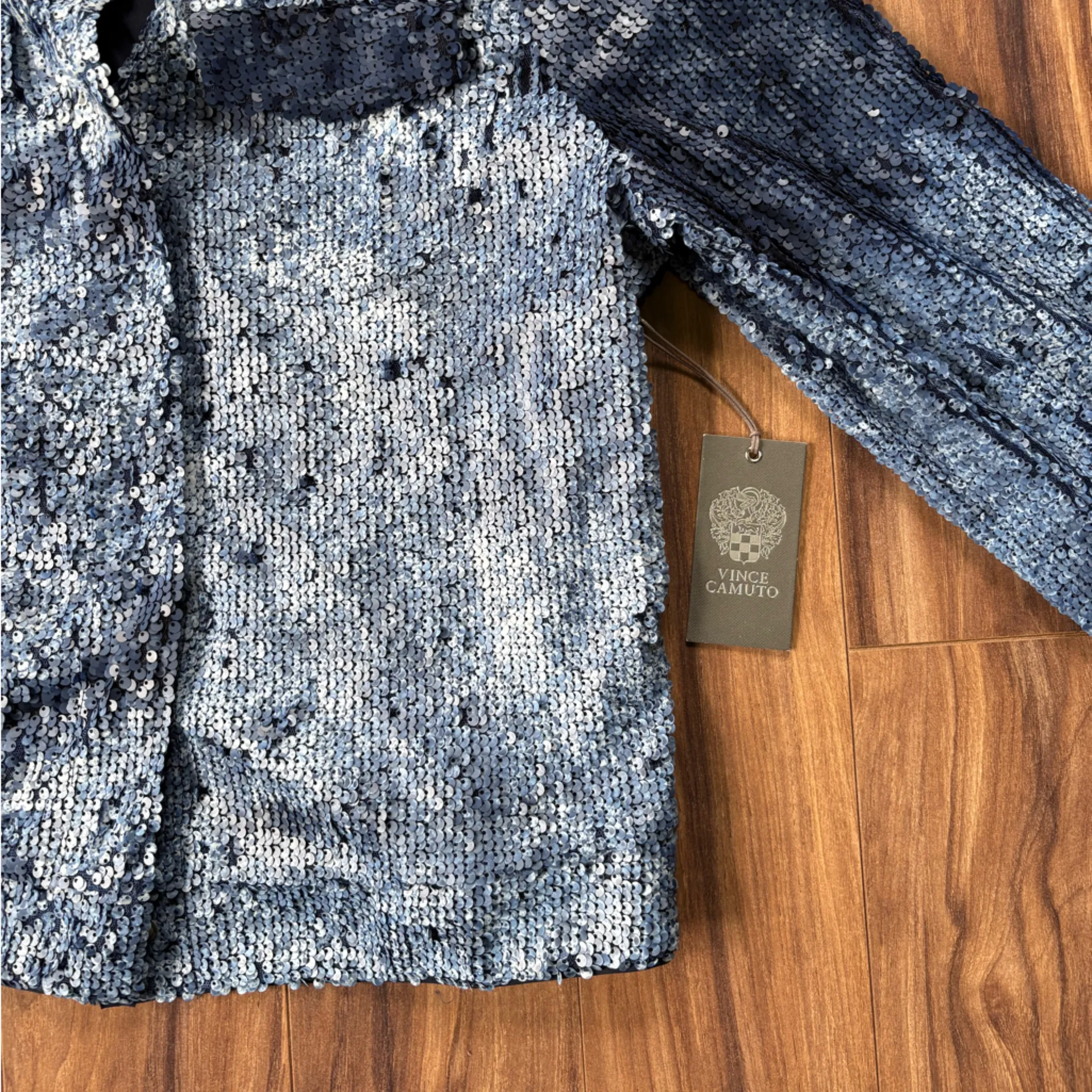Vince Camuto‎ Blue Sequin Jacket - Image 2
