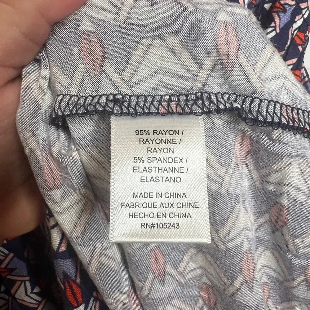 Bobeau Women's Geometric Print 3/4 Sleeve Babydoll Dress Size L - Image 10