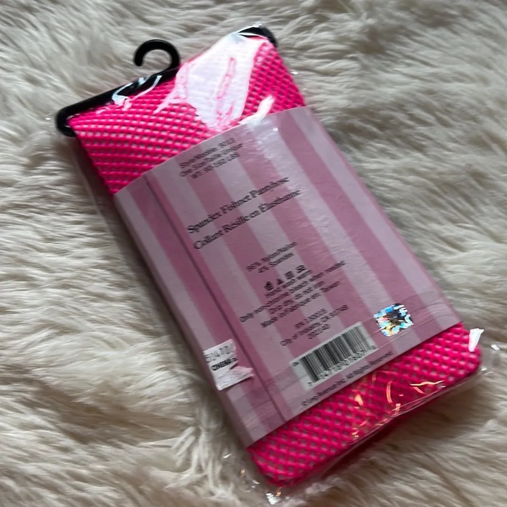 Leg Avenue pink fishnet stockings - Image 2