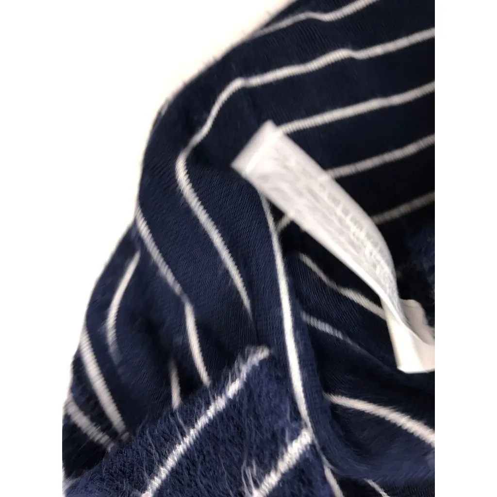 Soma Striped Hoodie Pullover Sweatshirt Navy White Blue Women's XXL Rayon Bamboo - Image 4