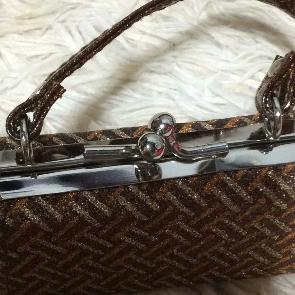 Tiny purse brown orange and gold Brown - Image 5