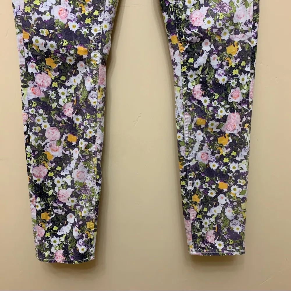 Madewell Skinny Skinny Ankle Floral Print Jeans Size 24 - Image 7