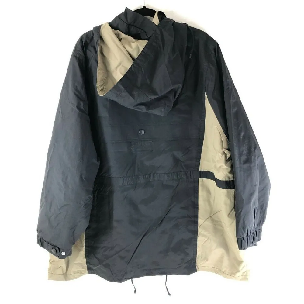 Woman Within 3-in-1 Jacket Zip Out Fleece Lining Hood Water Resistant Black 2X - Image 2