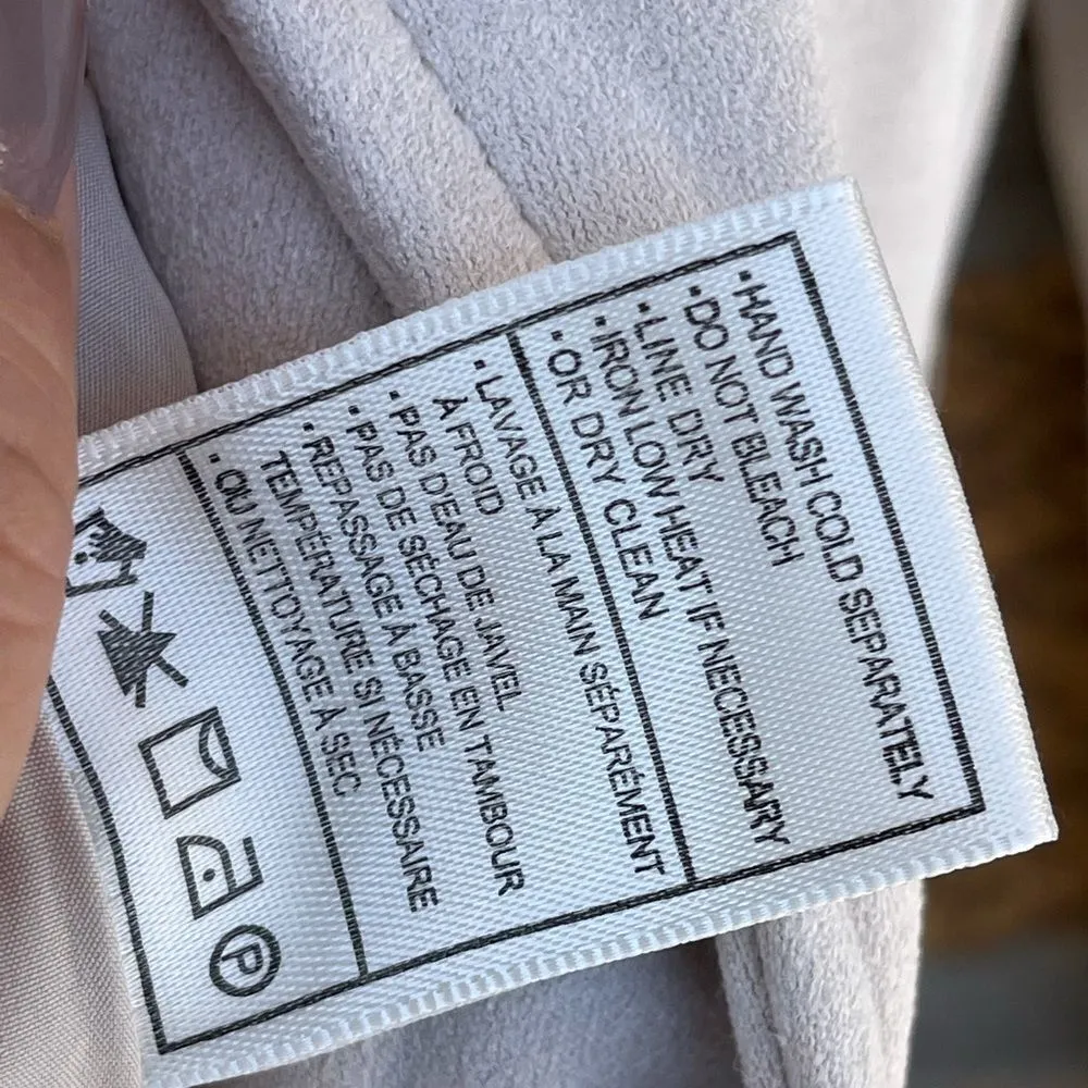 Cupcakes And Cashmere Faux Suede Manele Moto Biker Jacket Size Small Tan - Image 11