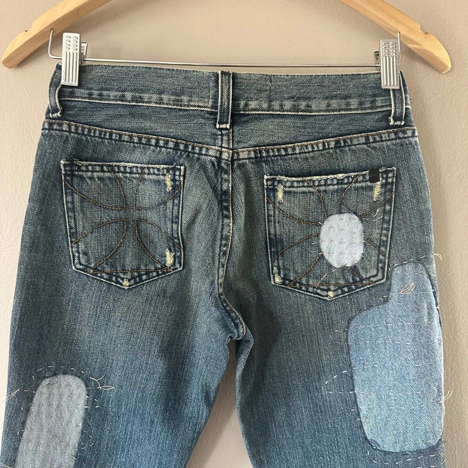 Vintage HABITUAL patchwork quilted jeans PROJECT ALABAMA Size 25 NWT - Image 7