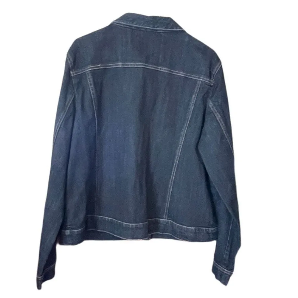 Villager size 18 dark wash denim jacket. - Image 2
