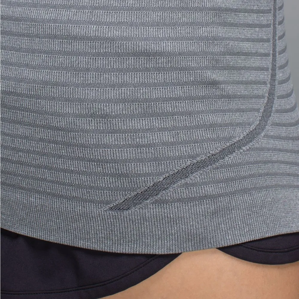 Lululemon Run: Swiftly Tech High-Neck Racerback Tank Top - Stripe Slate Size 4-6 - Image 7