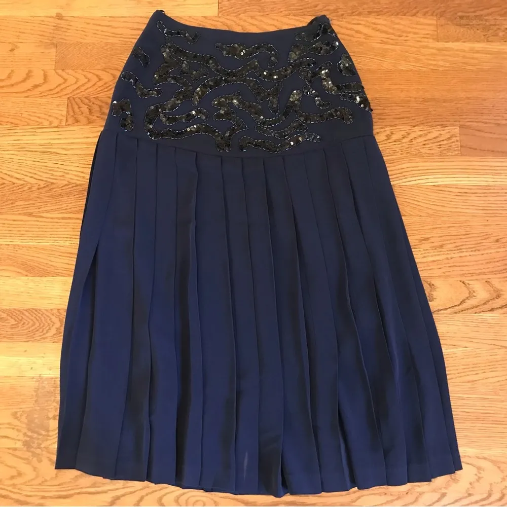 Vintage Della Roufogali yoke skirt and blouse in blue vintage size 10 - Image 9