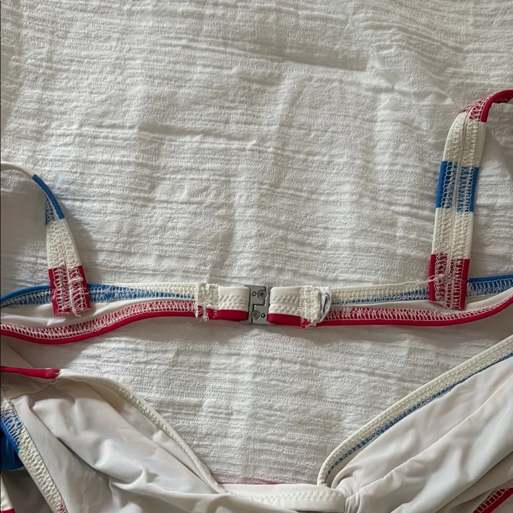 Solid and Striped Red, White, and Blue Bikini Set - Image 5