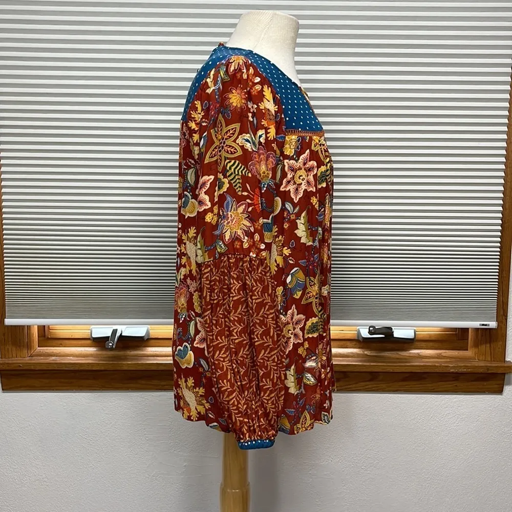 Matilda Jane NWT Garden Mums Mixed Print Floral Long Sleeve Top - Image 9