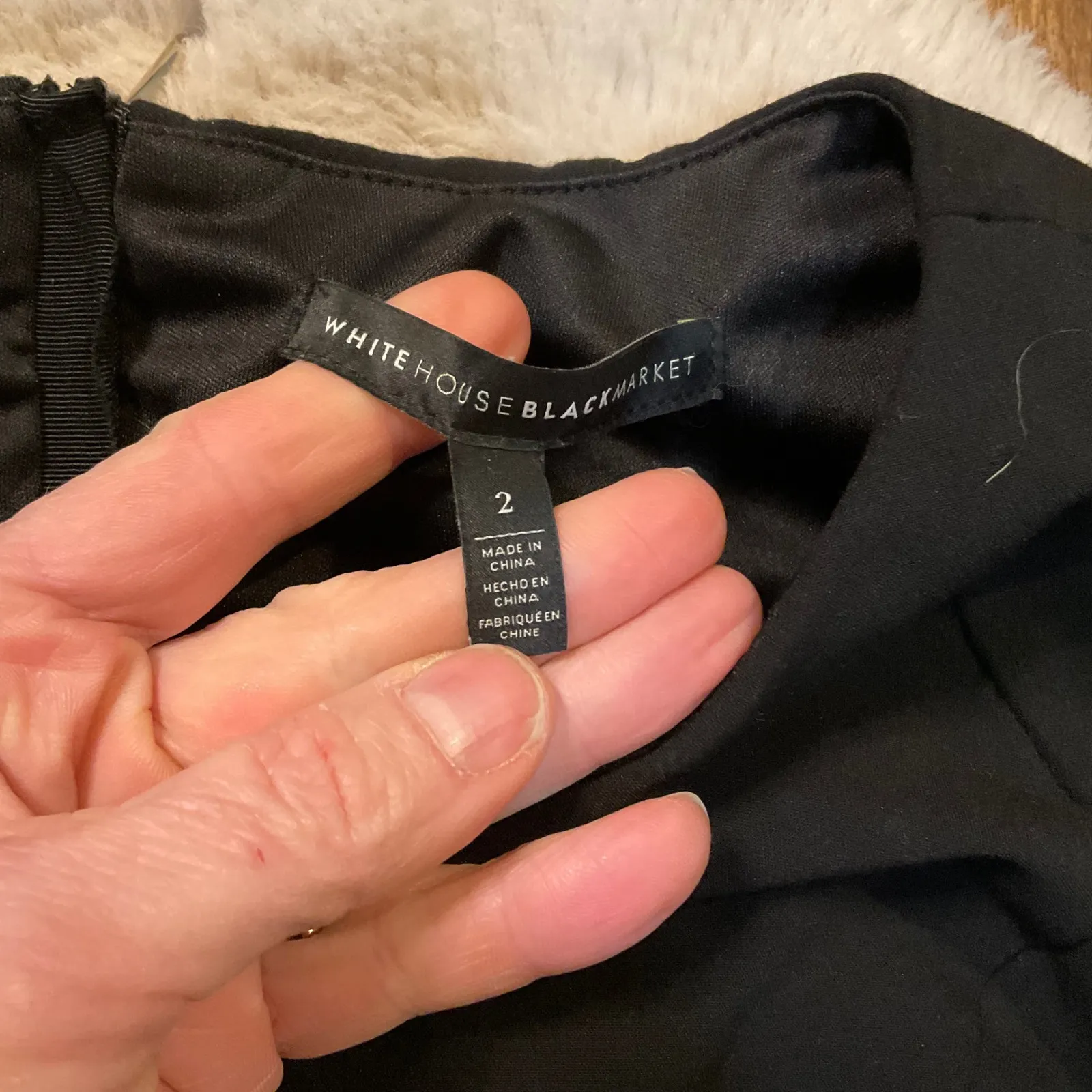 White House Black Market Dress Size 2 Flutter 3/4 Sleeve Zip Back Womens - Image 4