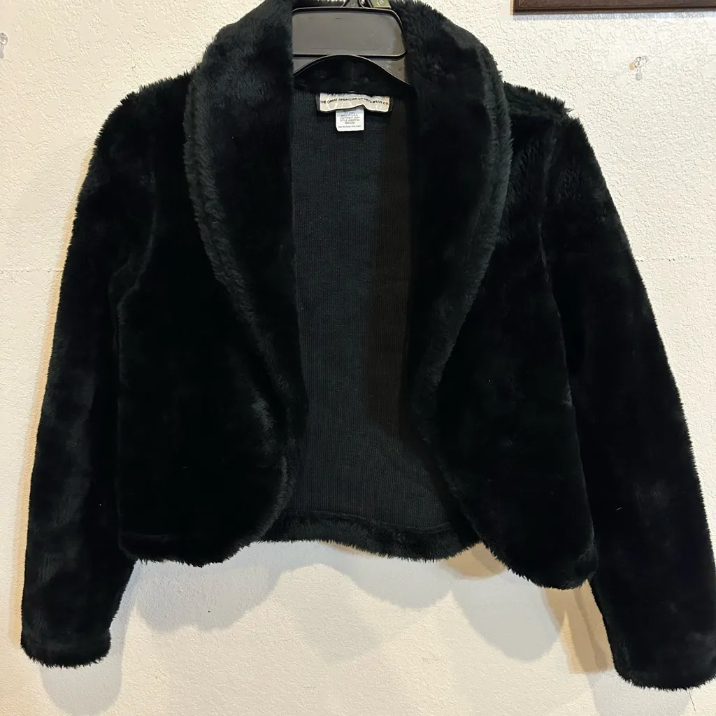 Elegant Black Teddy Jacket for Women Size M - Image 2