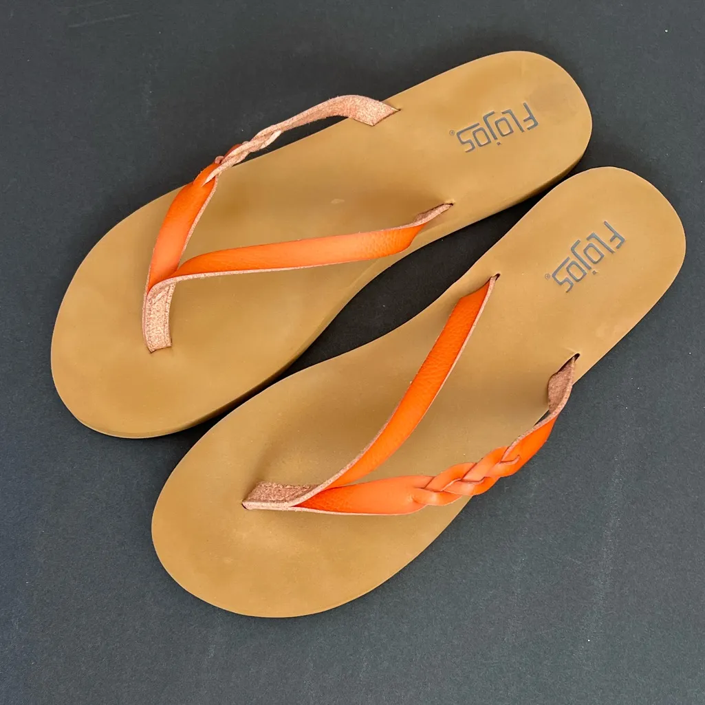 Flojos Women's Serenity Flip Flops NWOT Orange Size 10 - Image 5
