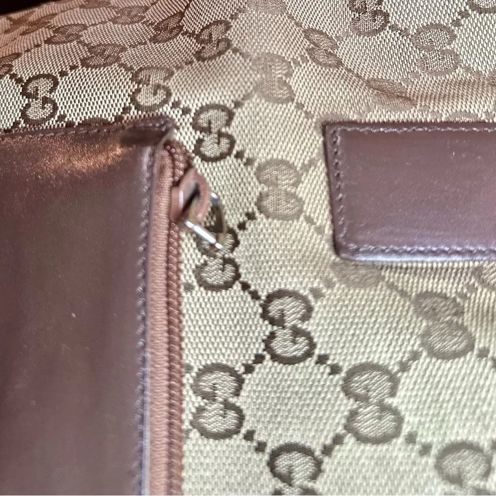 Gucci Brown Monogram Tote Bag - Image 4